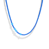 Blue quartz gemstone necklace