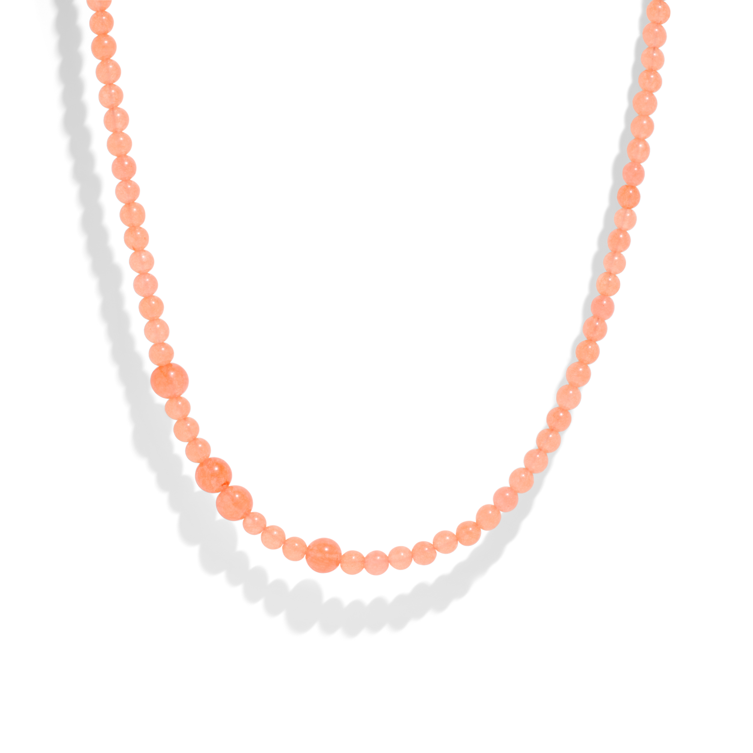 Tangerine quartz gemstone necklace