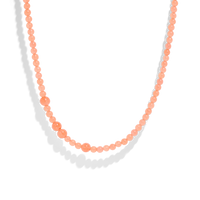 Tangerine quartz gemstone necklace