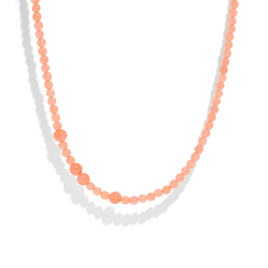 Tangerine quartz gemstone necklace