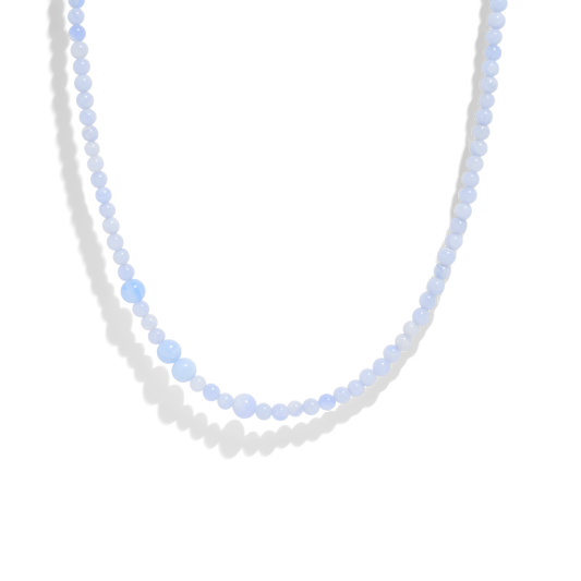 Blue lace agate gemstone necklace