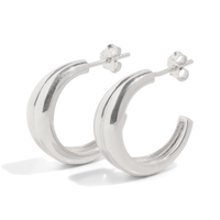 statement earrings, silver hoop earrings