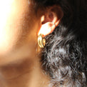 Bold double hoop, Sleeping earrings