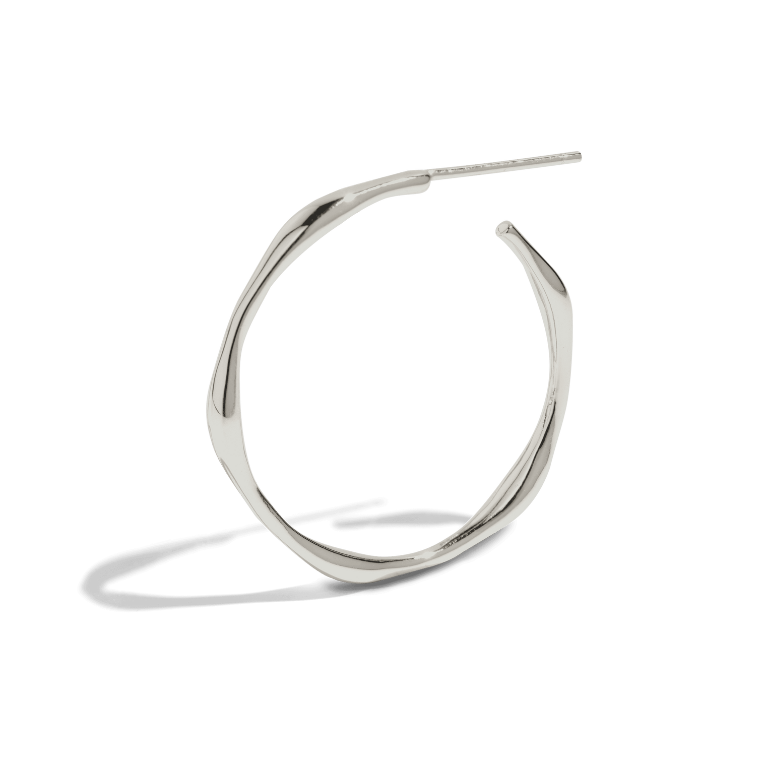 Silver hoop earrings packshot