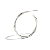 Silver hoop earrings packshot