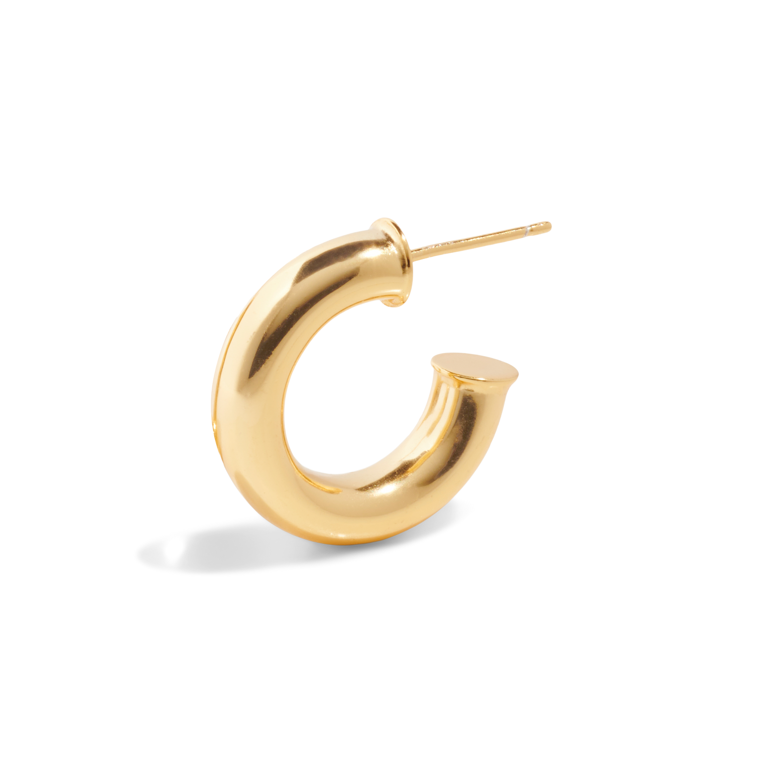 Chubby gold vermeil hoop earring