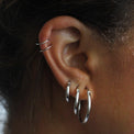 Silver hoop earrings, silver jewelry