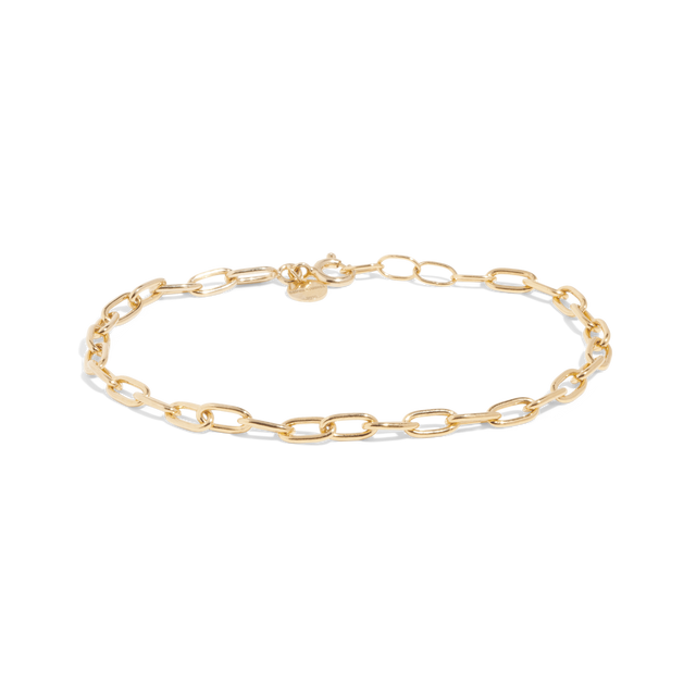 Minimal link anklet, Sustainable jewelry, gold anklet golden anklet