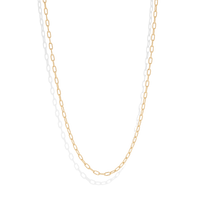 Link chain necklace in sustainable gold, minimalist design for everyday elegance. Perfect for layering or wearing alone, this gold jewelry packshot highlights its eco-friendly craftsmanship and timeless appeal.