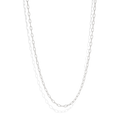 Link chain necklace in sustainable silver, minimalist design for everyday elegance. Perfect for layering or wearing alone, this gold jewelry packshot highlights its eco-friendly craftsmanship and timeless appeal.