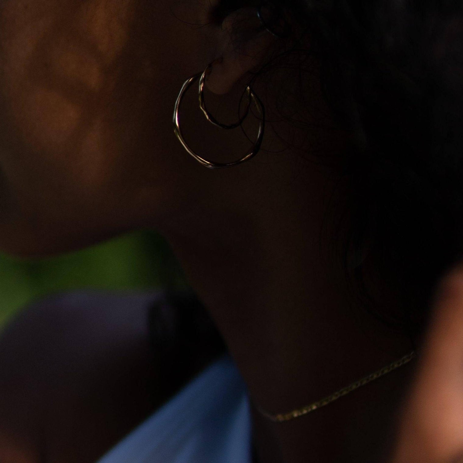 Irregular hoops, Sleeping earrings