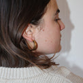 Bold double hoop, Sleeping earrings