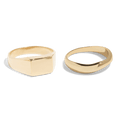 THE ESSENTIAL RING SET - 18k gold plated - Bound Studios, ring, Sustainable jewelry, gold jewelry packshot 