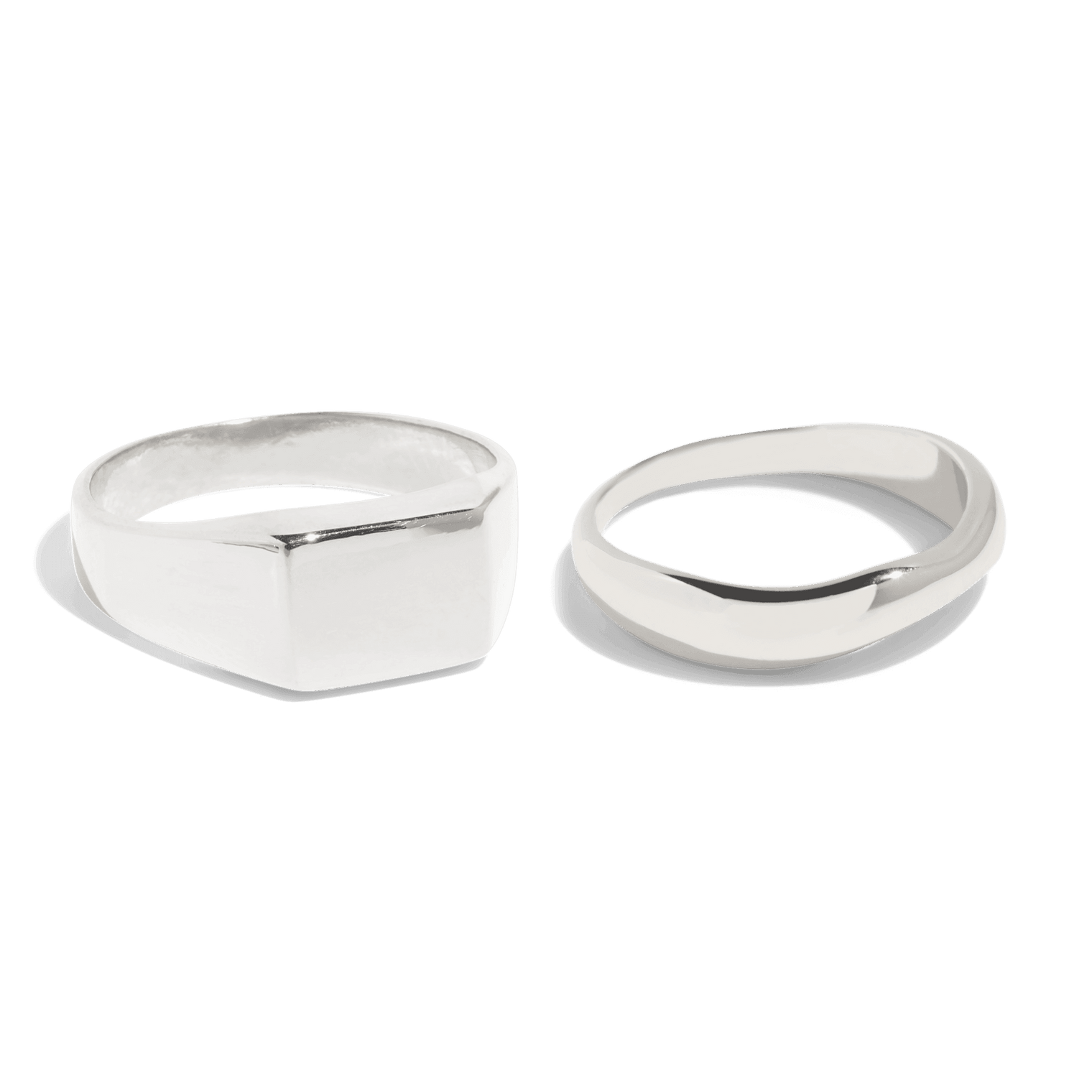 THE ESSENTIAL RING SET - sterling silver - Bound Studios, two rings in sterling silver packshot