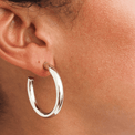 Bold hoops, Sleeping earrings