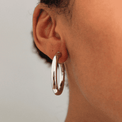 Bold hoops, Sleeping earrings