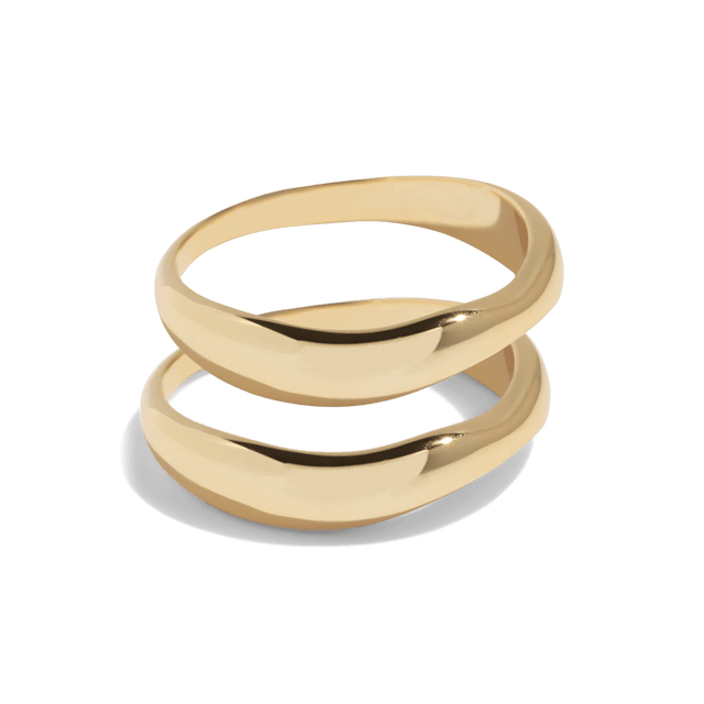 THE DOUBLE TROUBLE SET - Solid 14k gold - Bound Studios