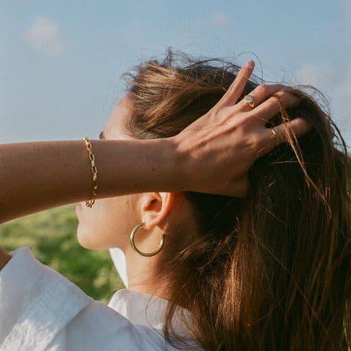 Bold hoops, Sleeping earrings