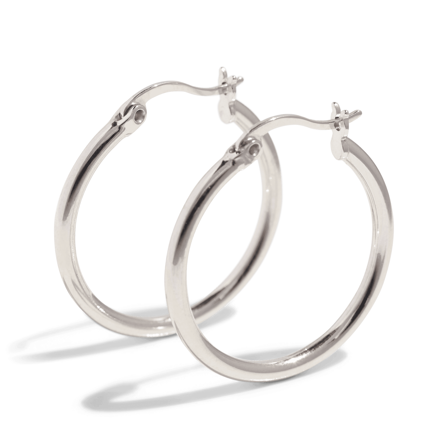 Silver hoop earrings, silver jewelry