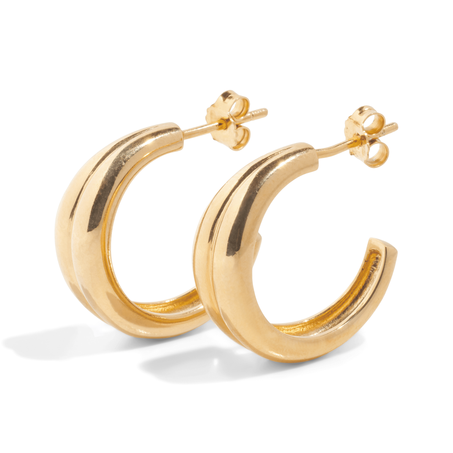 Bold double hoop, Sleeping earrings