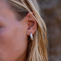 Mini thick hoops, Sleeping earrings