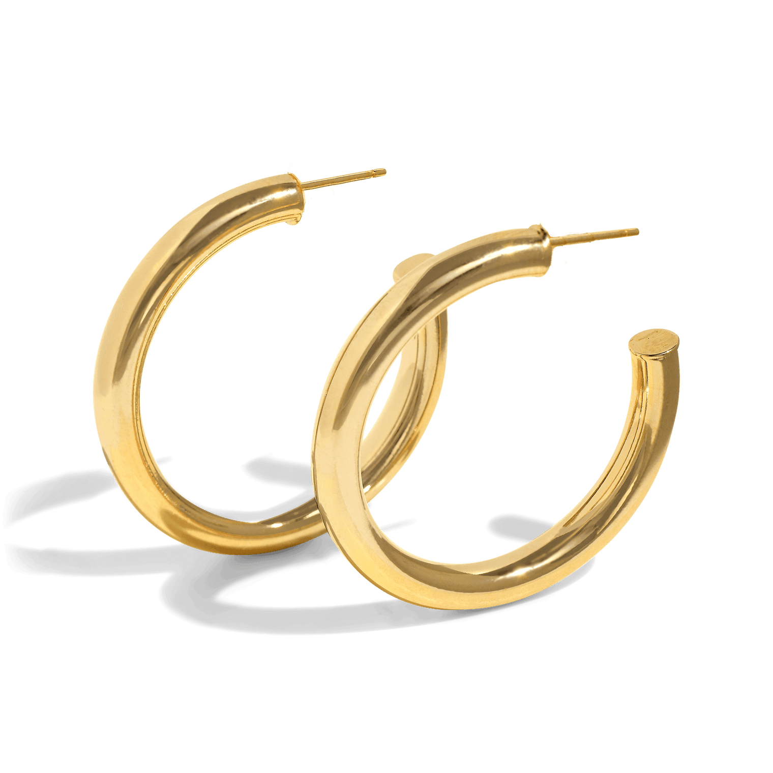 Bold hoops, Sleeping earrings