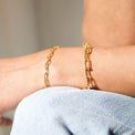 Minimal link bracelet, 14k jewelry